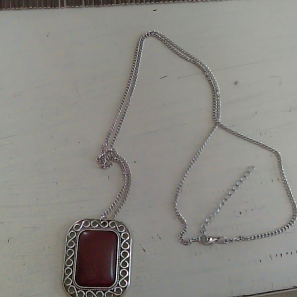 Brown stone long necklace - Picture 2 of 2